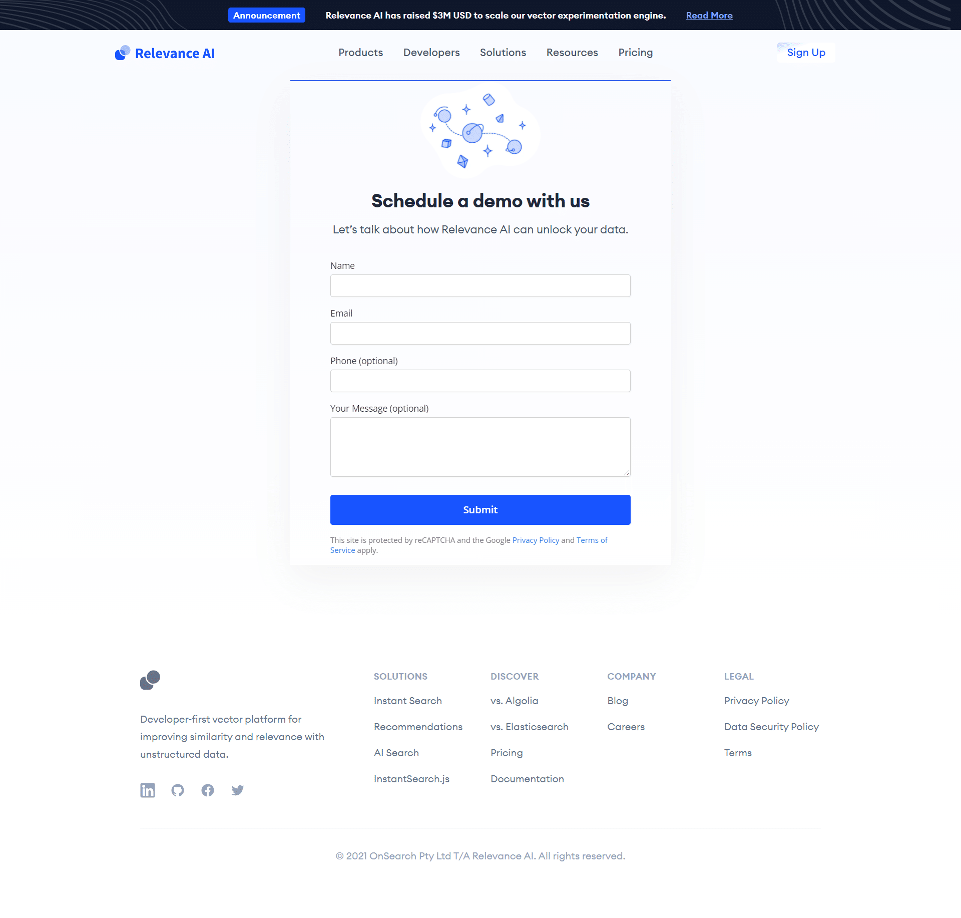 Relevance AI Landing Page