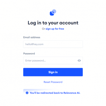 Relevance AI Login