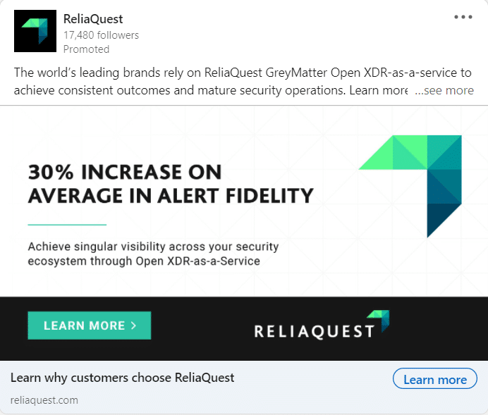 ReliaQuest Linkedin Ads 3