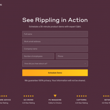 Rippling Landing Page