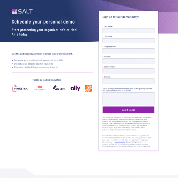 Salt Security Landing Page 1