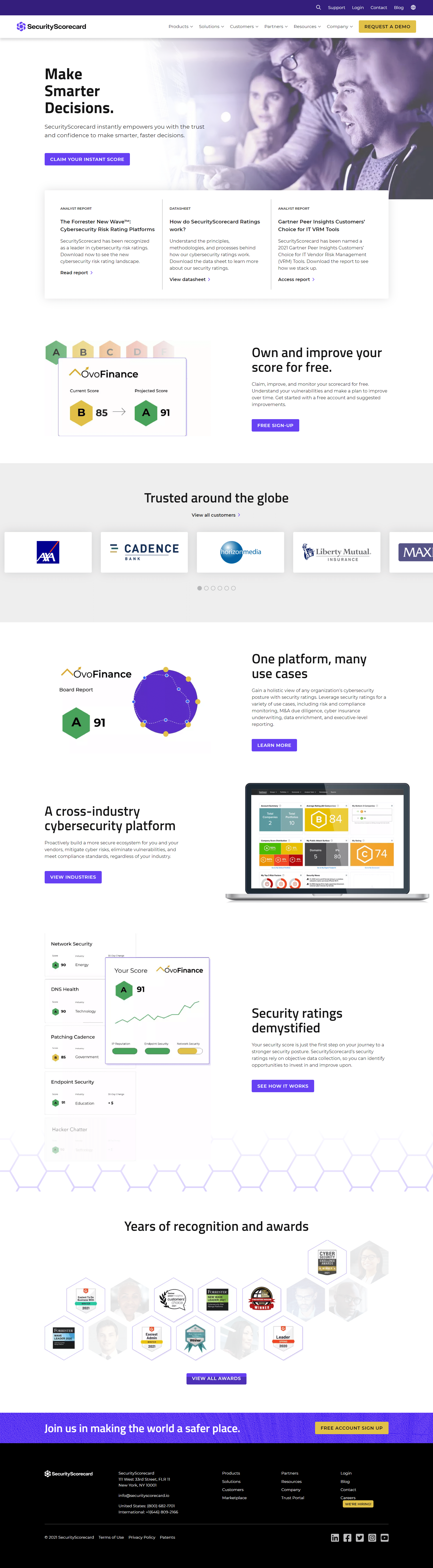 SecurityScorecard Homepage