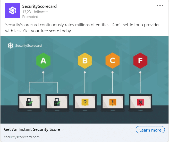 SecurityScorecard Linkedin Ads 3