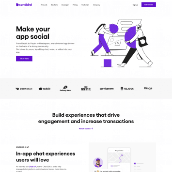 SendBird Homepage