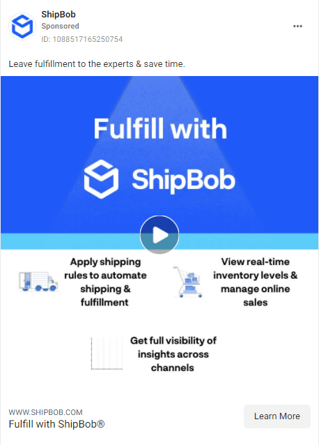 ShipBob Facebook Ads 1