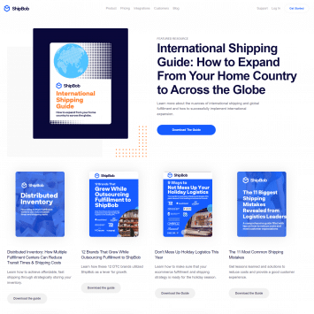 ShipBob Landing Page