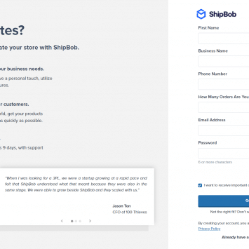 ShipBob Signup