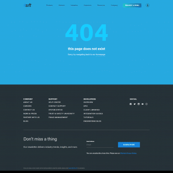 Sift 404 Page Not Found