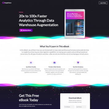 SingleStore Landing Page