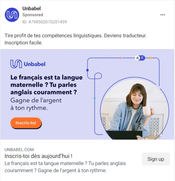 Unbabel Facebook Ads 1