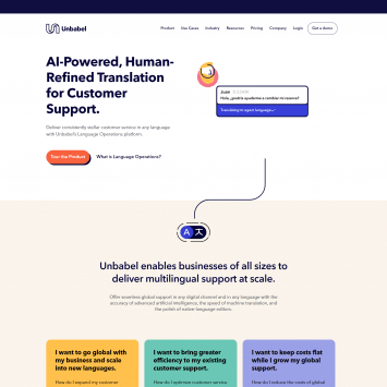 Unbabel Homepage