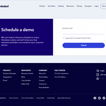 Unbabel Landing Page