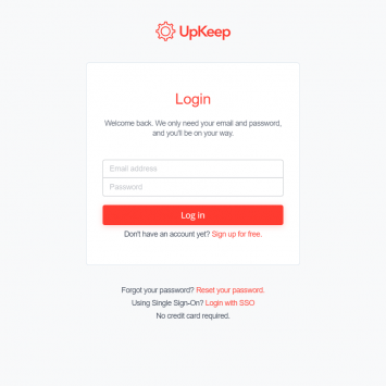 UpKeep Login