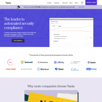 Vanta Homepage