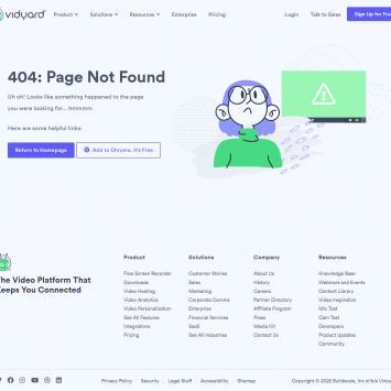 Vidyard 404 Page Not Found