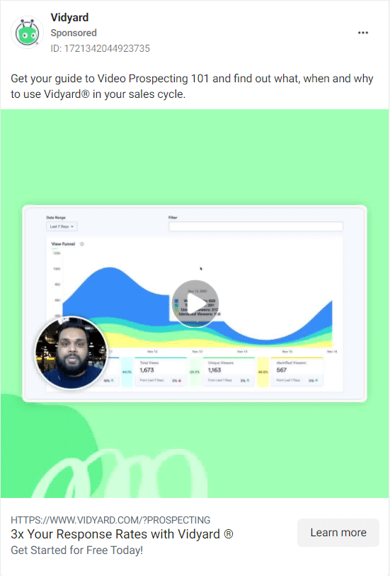 Vidyard Facebook Ads 2