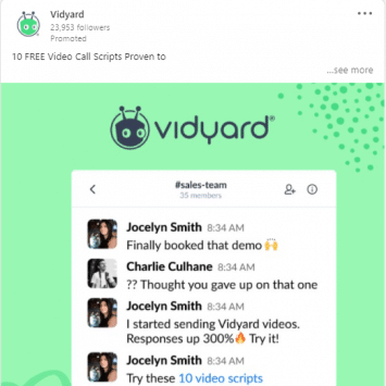 Vidyard Linkedin Ads 1