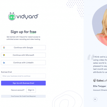 Vidyard Signup