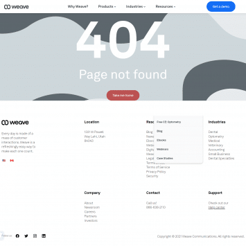 Weave 404 Page Not Found