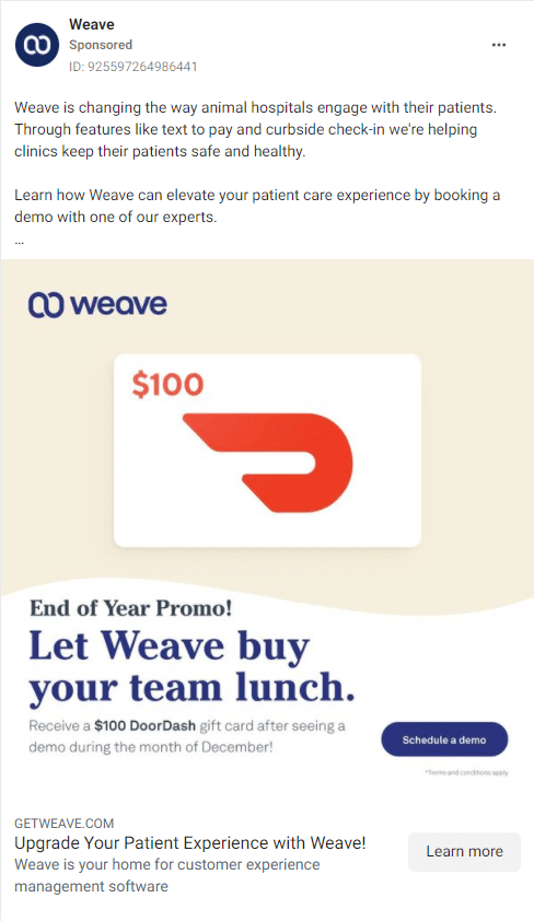 Weave Facebook Ads 2