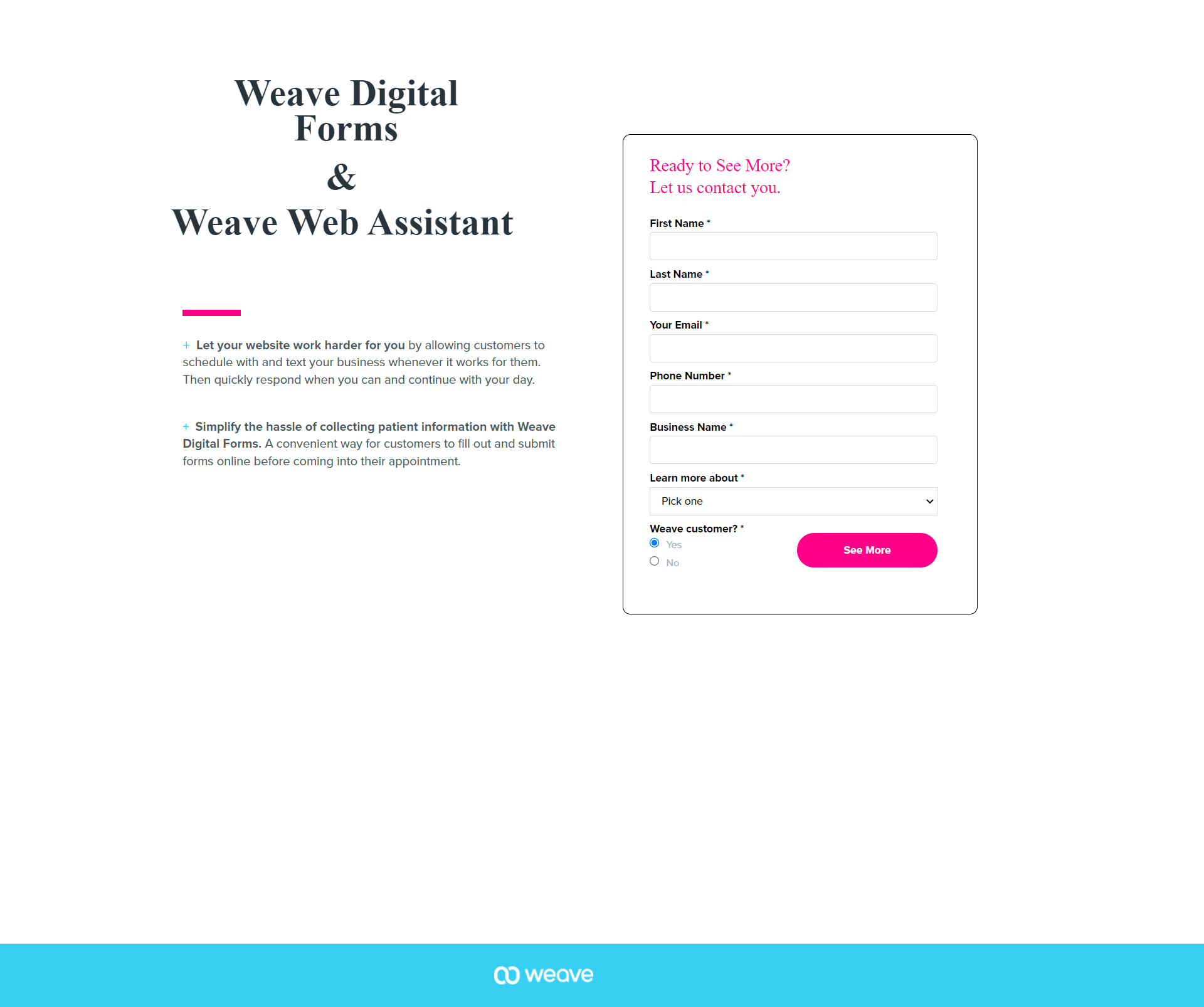 Weave Landing Page 1