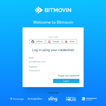 Bitmovin Login