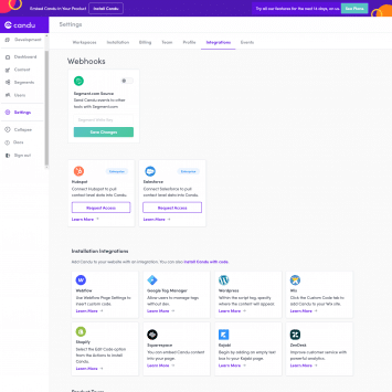 Candu Integrations