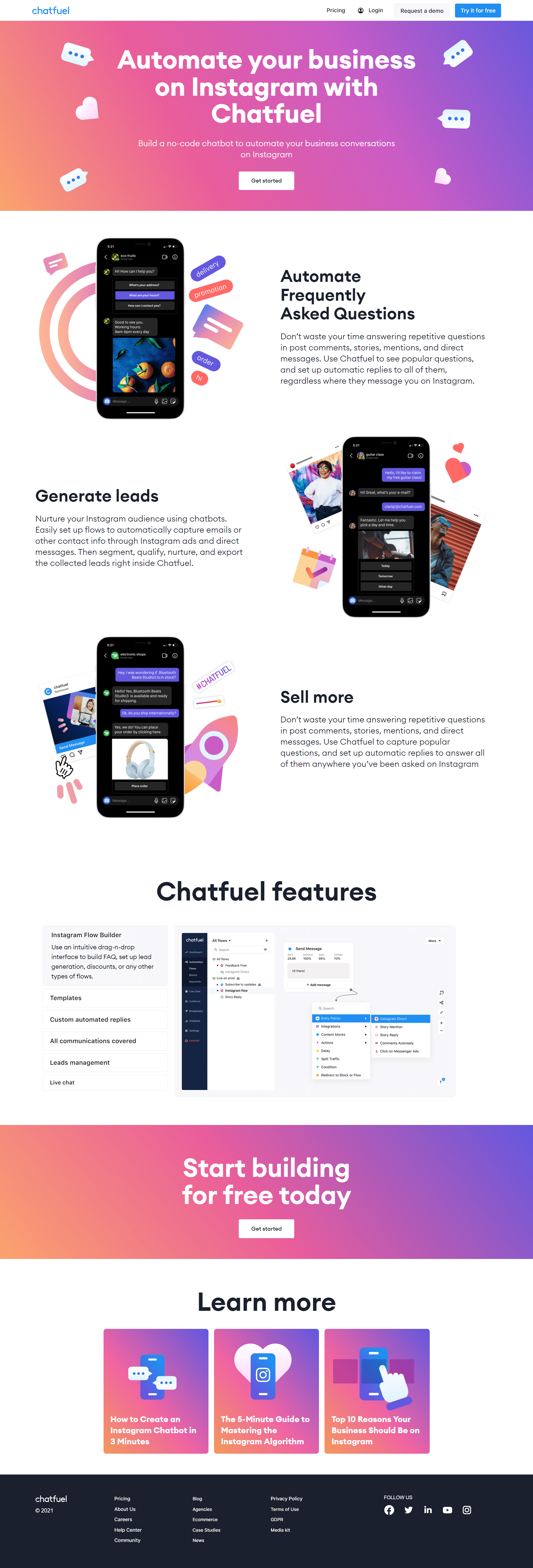 Chatfuel Features