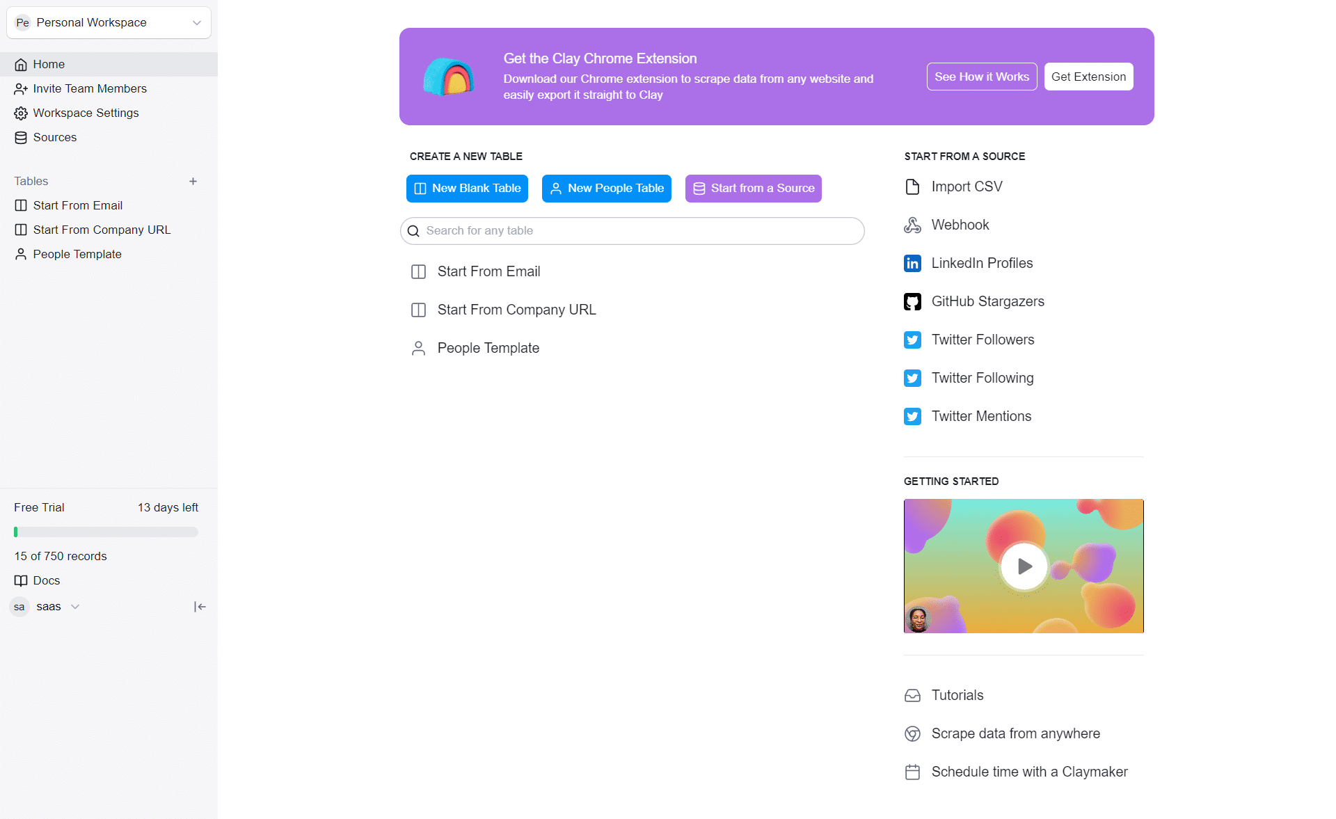 Clay Dashboard Trial