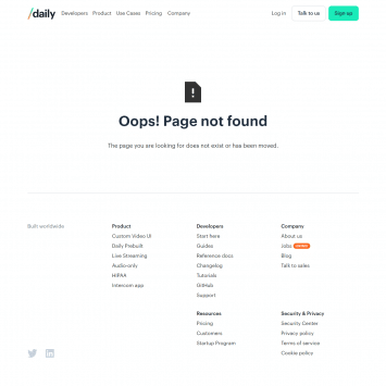 Daily 404 Page Not Found