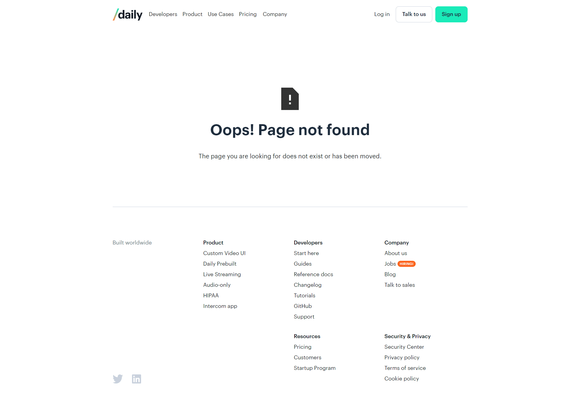 Daily 404 Page Not Found