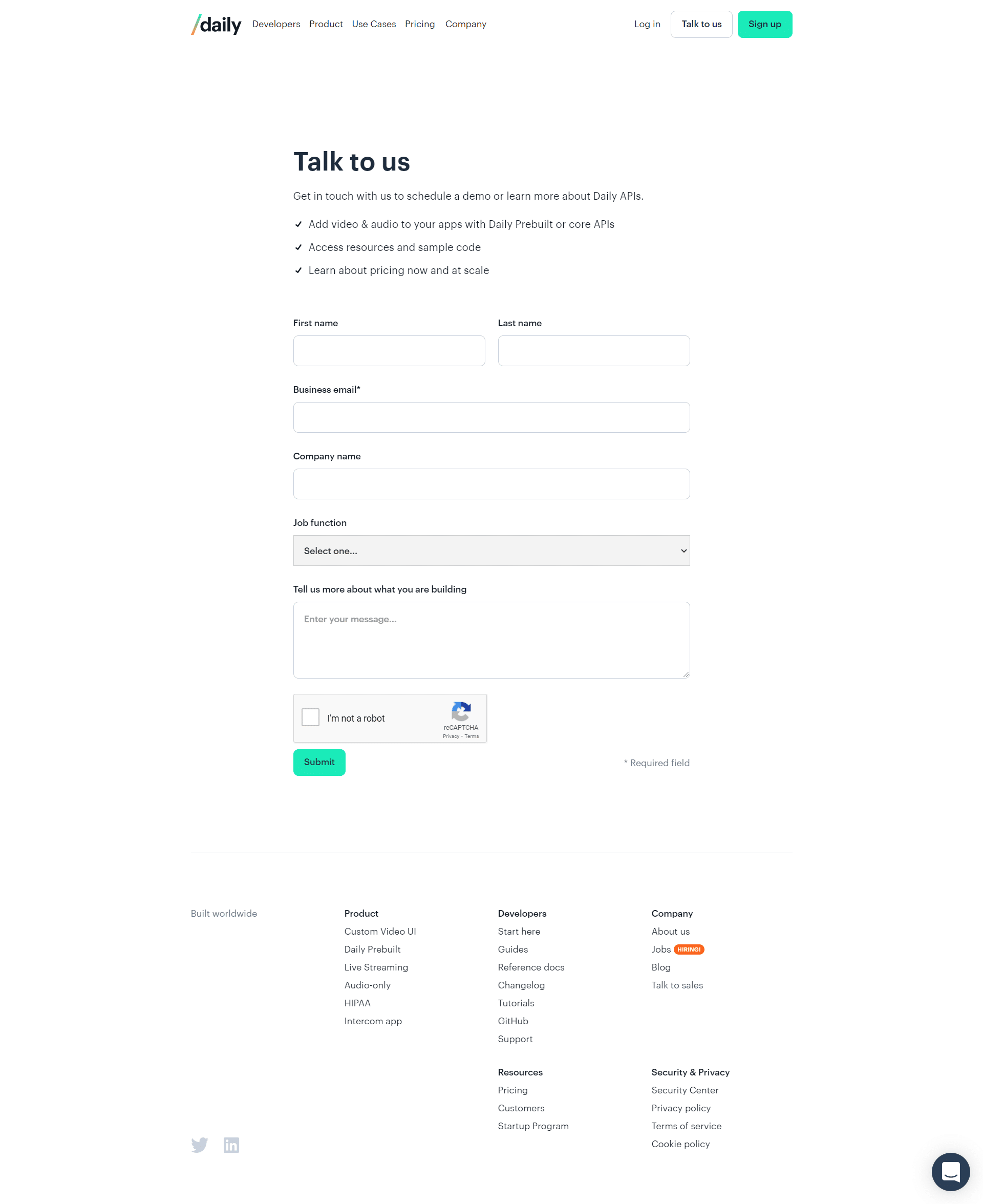 Daily Landing Page