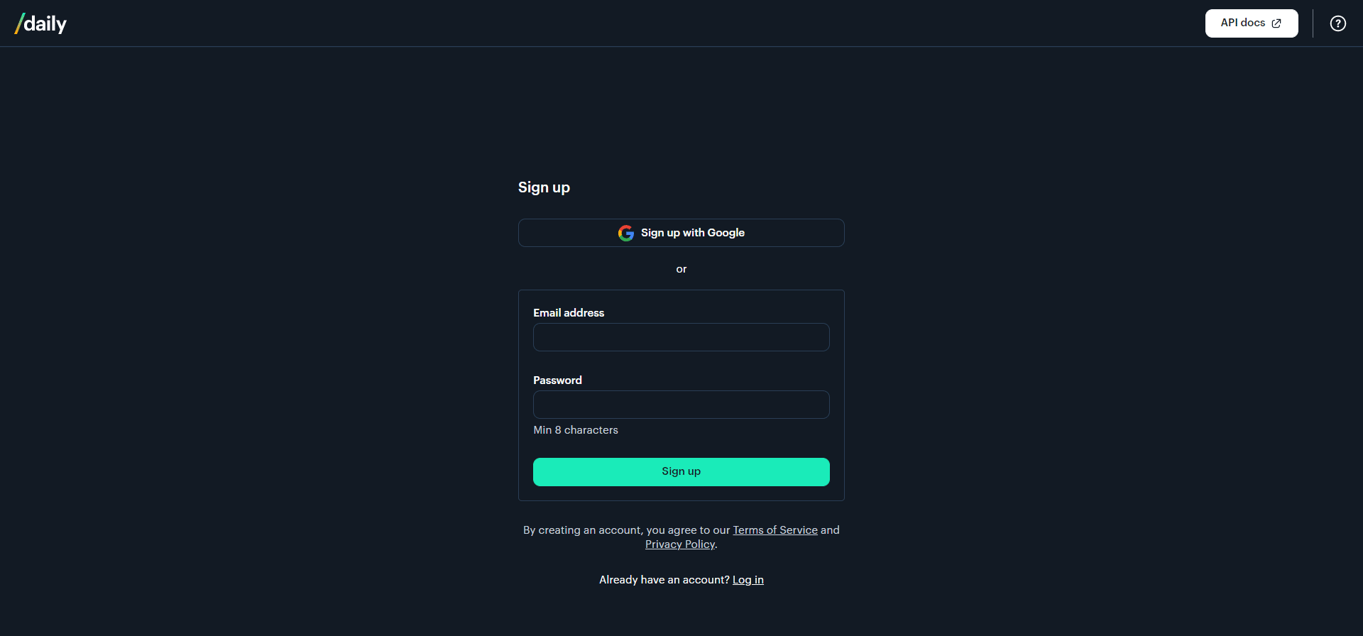 Daily Signup