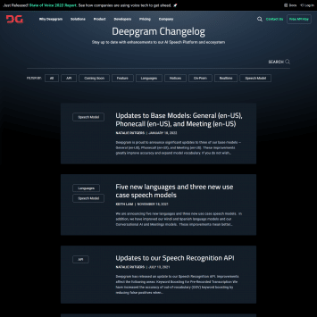 Deepgram Changelog