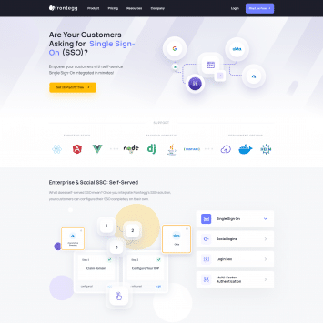 Frontegg Landing Page