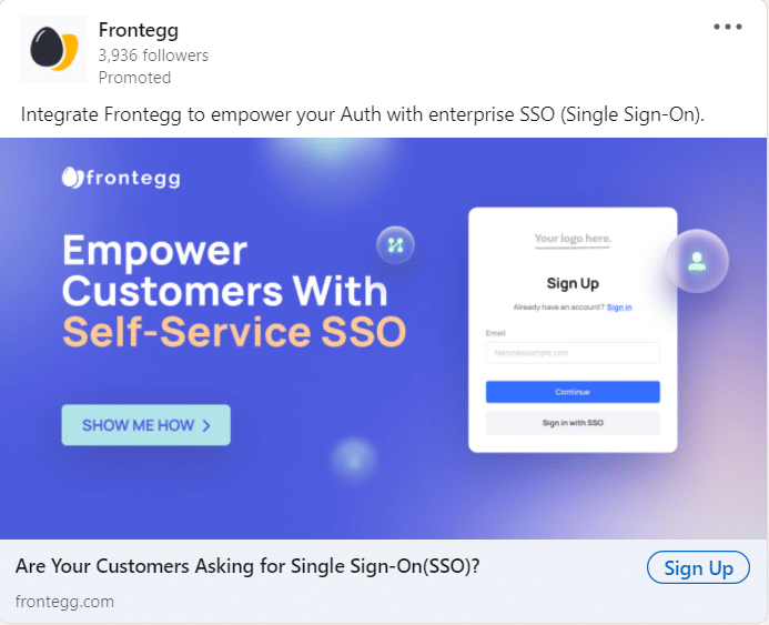 Frontegg Linkedin Ads 2