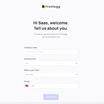 Frontegg Onboarding