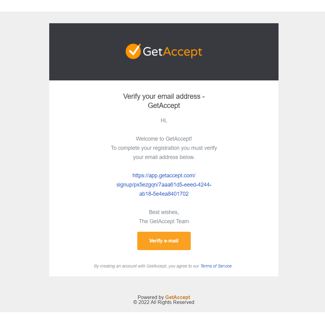 GetAccept Account Activation