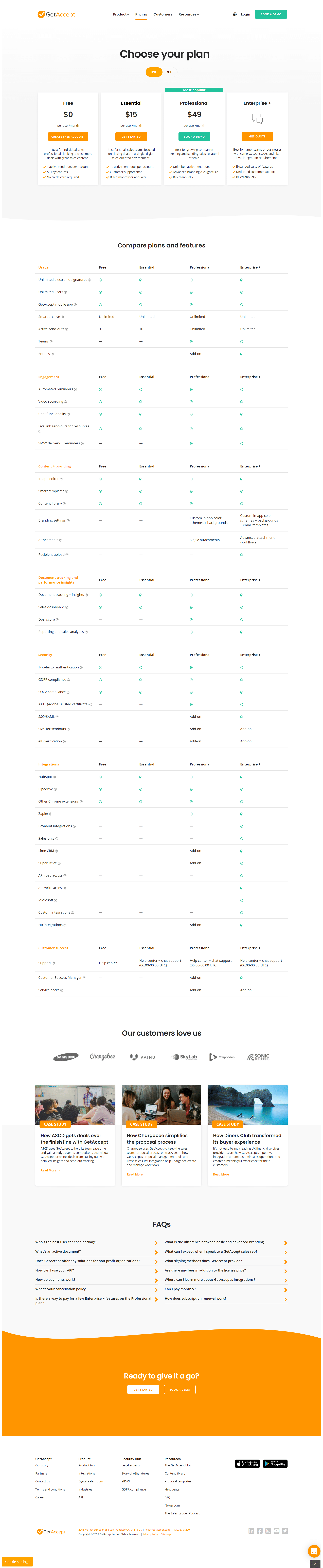 GetAccept Pricing