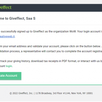 Giveffect Account Activation