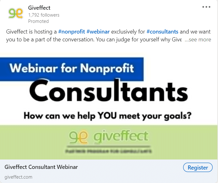 Giveffect Linkedin Ads 2