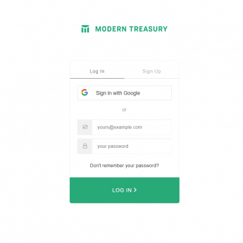 ModernTreasury Login