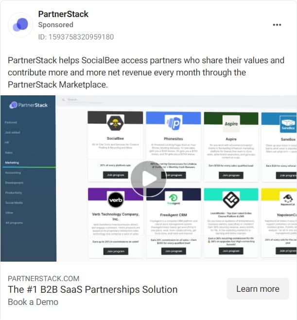 PartnerStack Facebook Ads 2