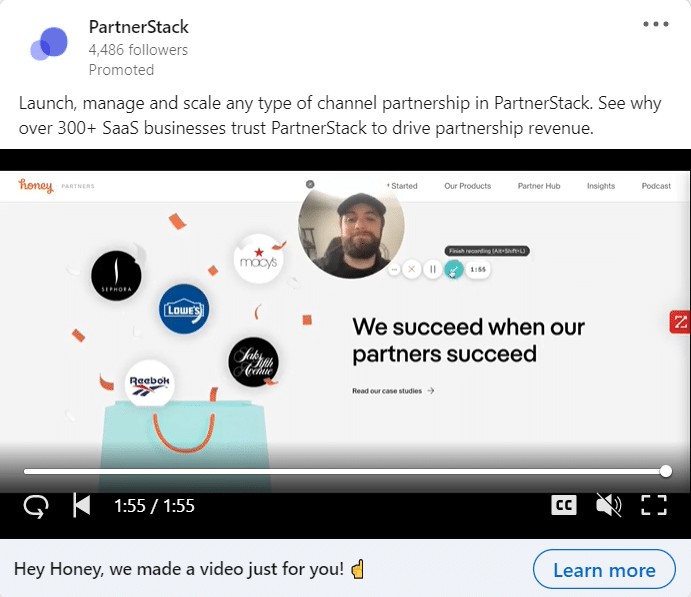 PartnerStack Linkedin Ads 1