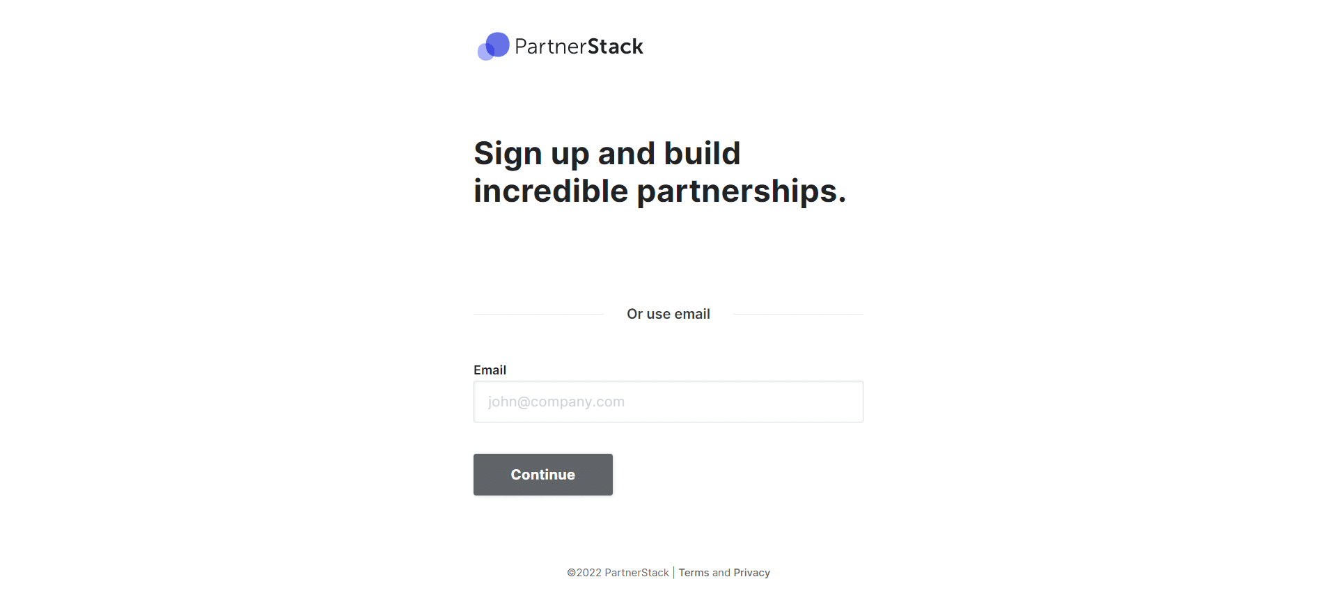 PartnerStack Signup