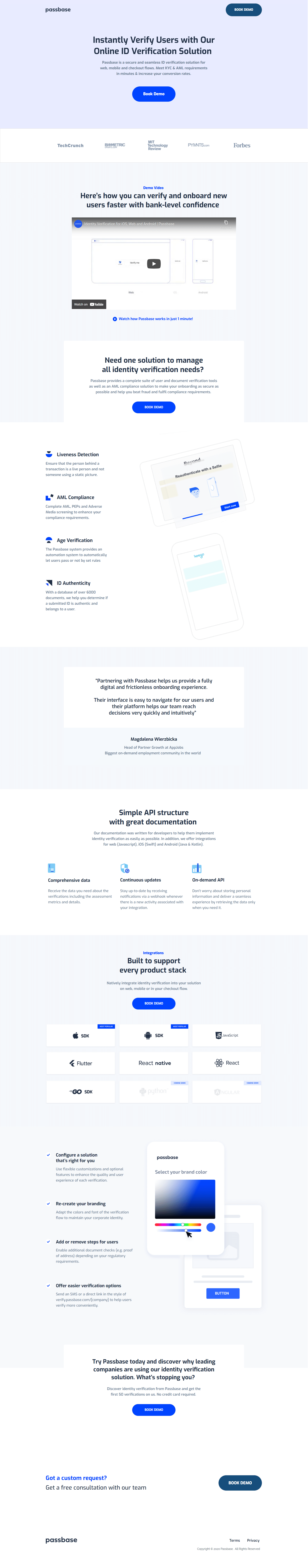 PassBase Landing Page