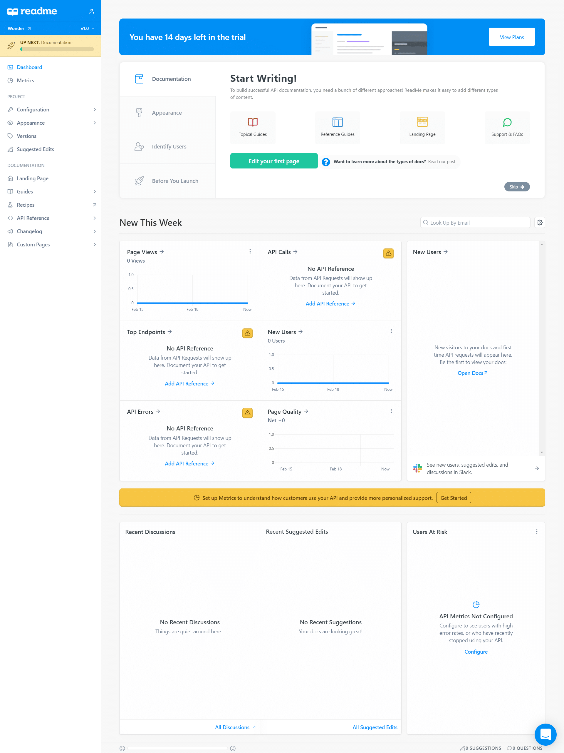 ReadMe Dashboard Trial