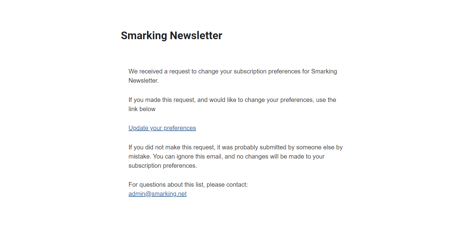 Smarking Newsletter