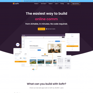 Softr Homepage
