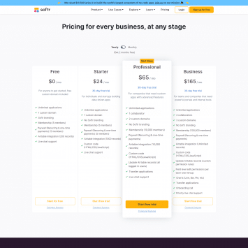 Softr Pricing